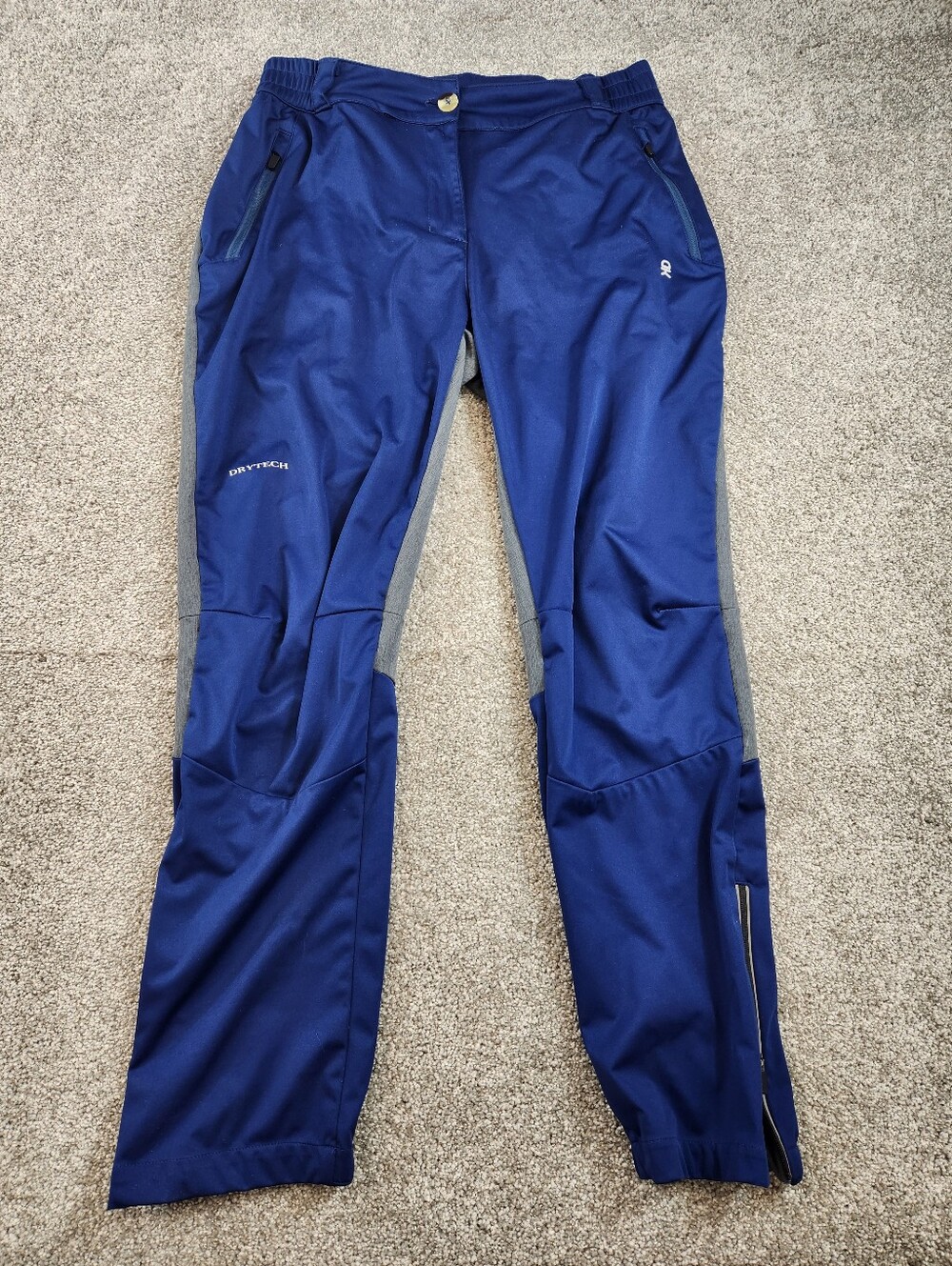 Little Donkey Andy Hiking Pants Womens Size M Gray Blue Zip Ankles